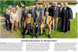 Jubelkonfirmation Mengersdorf am 23. Juni 2024